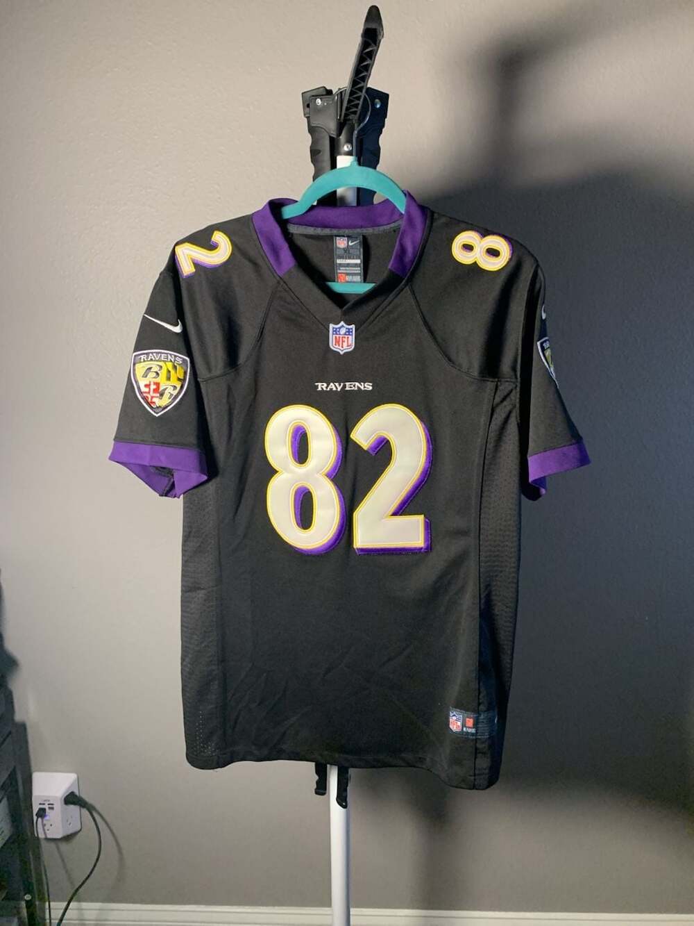 Nike Baltimore Ravens Torrey Smith #82 Black NFL On Field Jersey Female XL